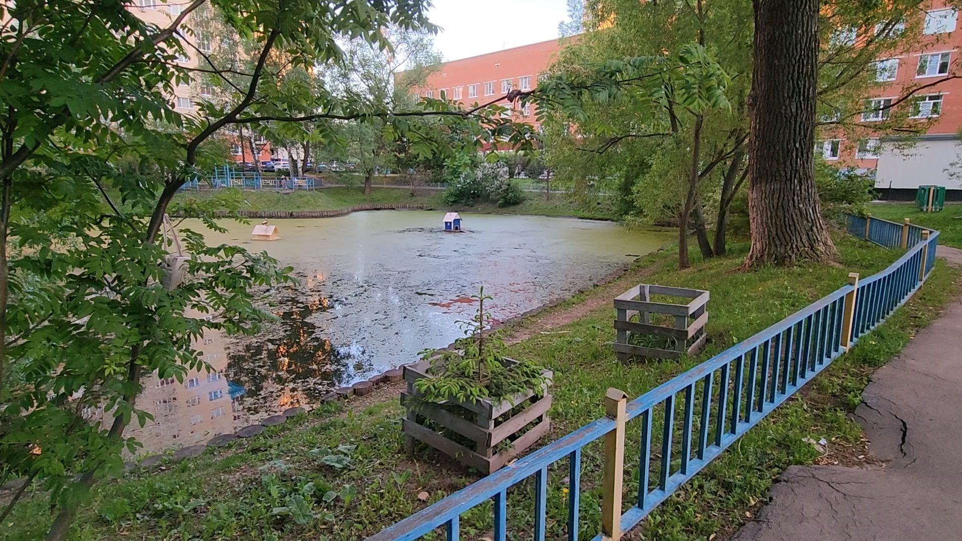 Одинцово, олбщество, пруд, двор, благоустройство, славкин пруд,