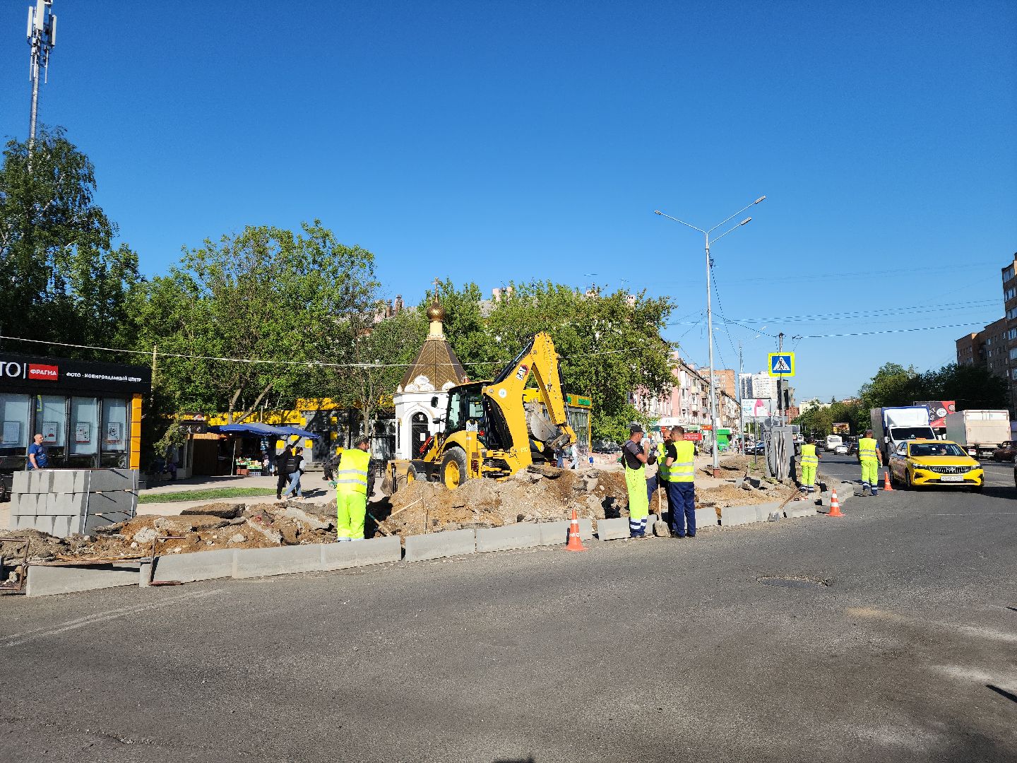 пушкино, дорожный ремонт, проспект, дороги, круговое движение,