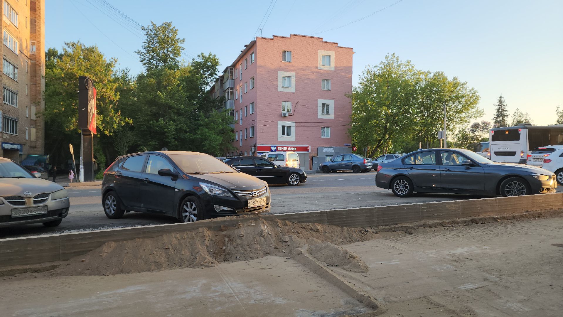 пушкино, дорожный ремонт, проспект, дороги, круговое движение,