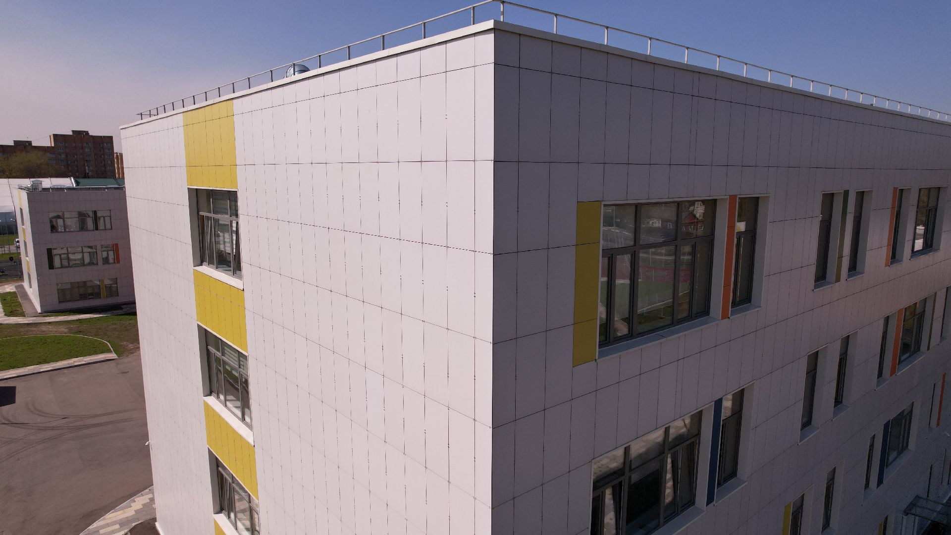 видео с коптера, павлово-посадский городской округ, школа,