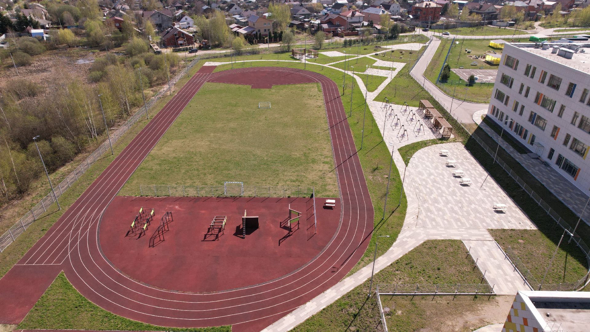 видео с коптера, павлово-посадский городской округ, школа,