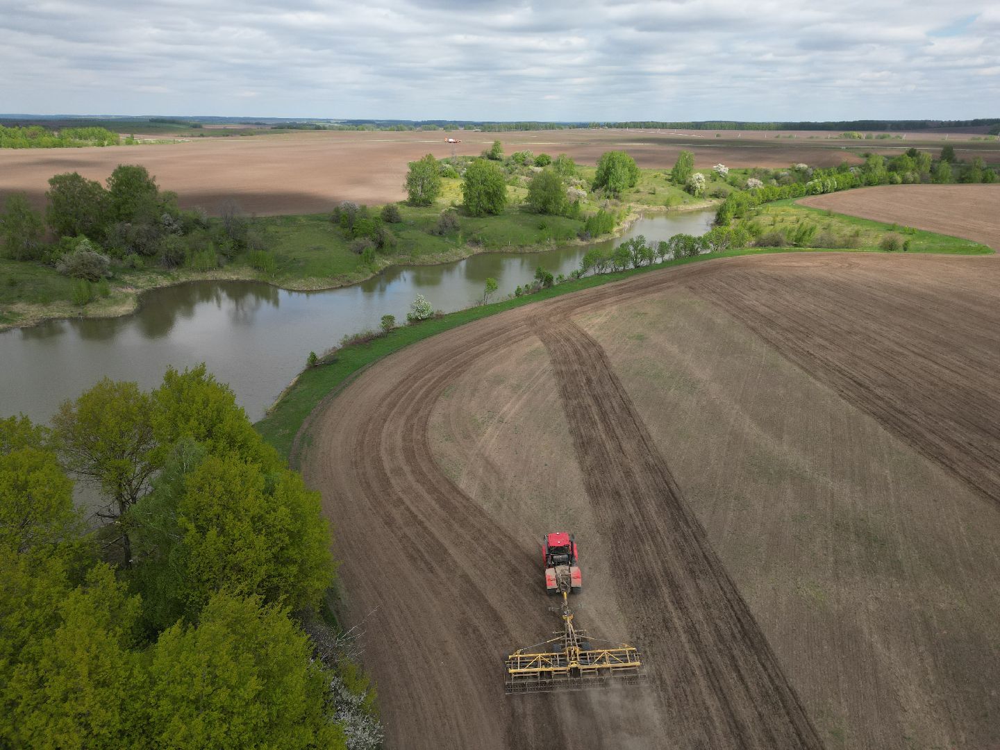 видео с коптера, зарайск, посевная, сельское хозяйство,