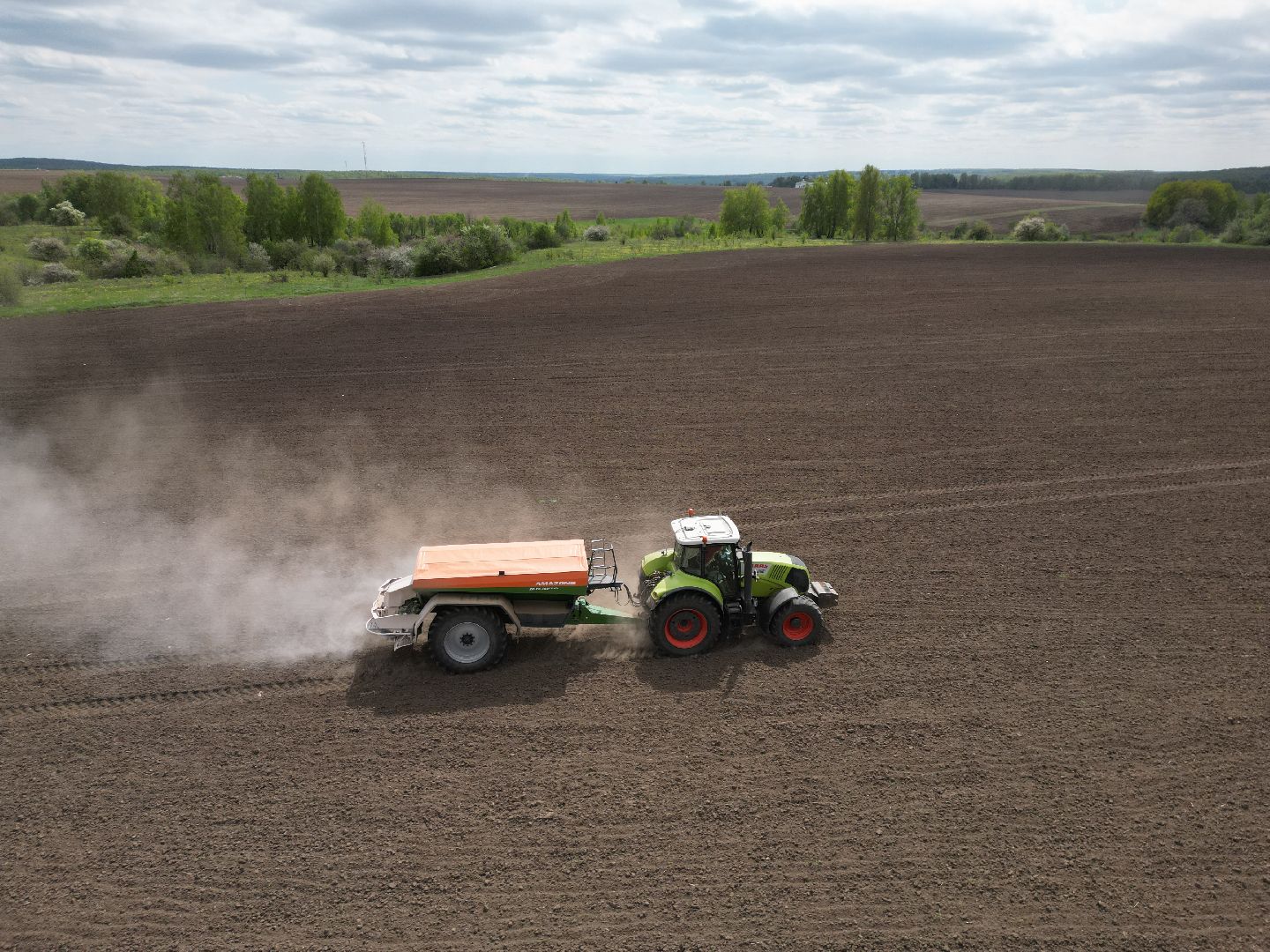 видео с коптера, зарайск, посевная, сельское хозяйство,
