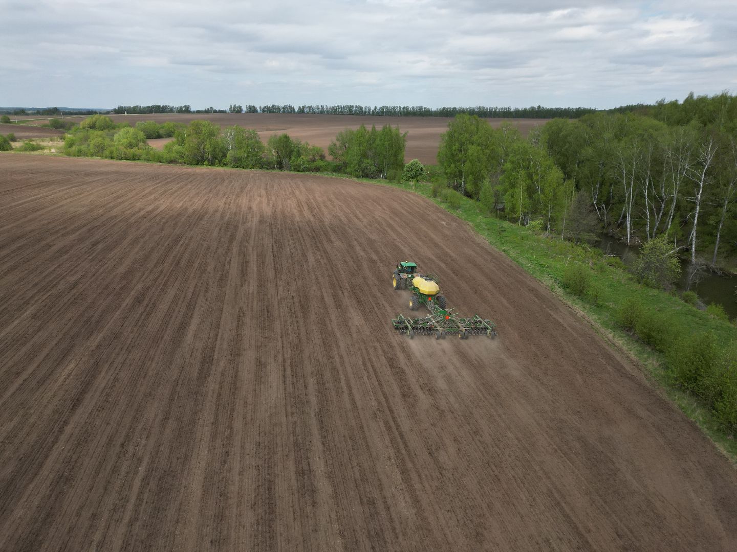 видео с коптера, зарайск, посевная, сельское хозяйство,