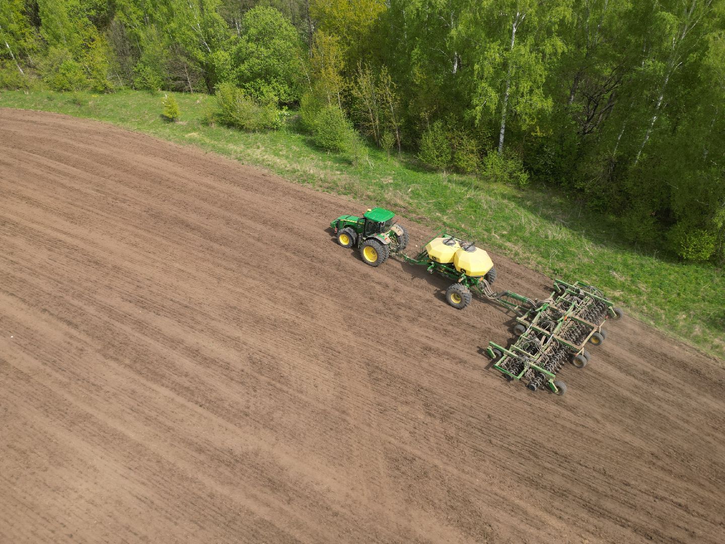 видео с коптера, зарайск, посевная, сельское хозяйство,
