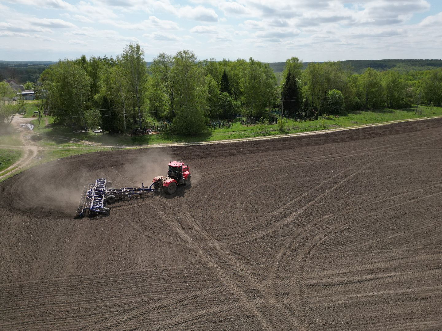 видео с коптера, зарайск, посевная, сельское хозяйство,