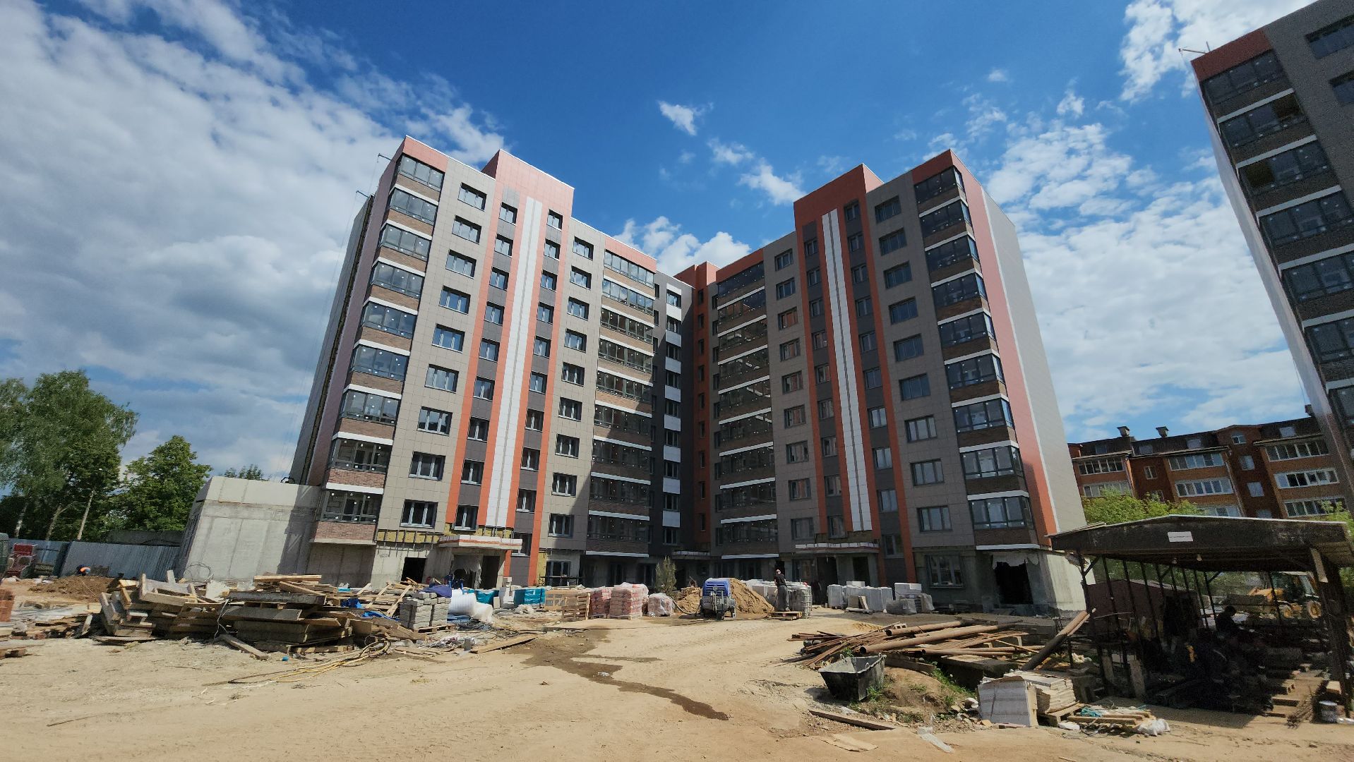 кашира, строительство, мкд, жк радужный, фасадные работы, котельная, трансформаторная подстанция, газ,