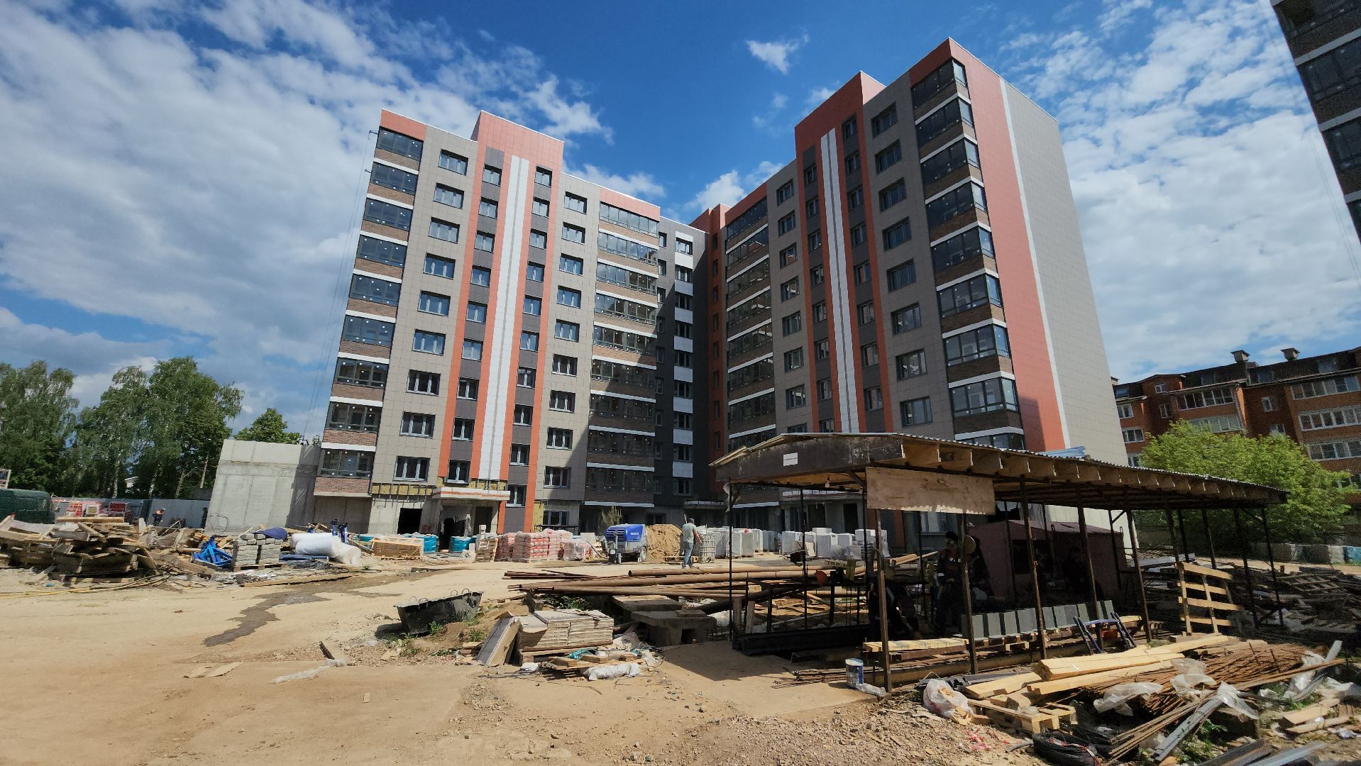 кашира, строительство, мкд, жк радужный, фасадные работы, котельная, трансформаторная подстанция, газ,