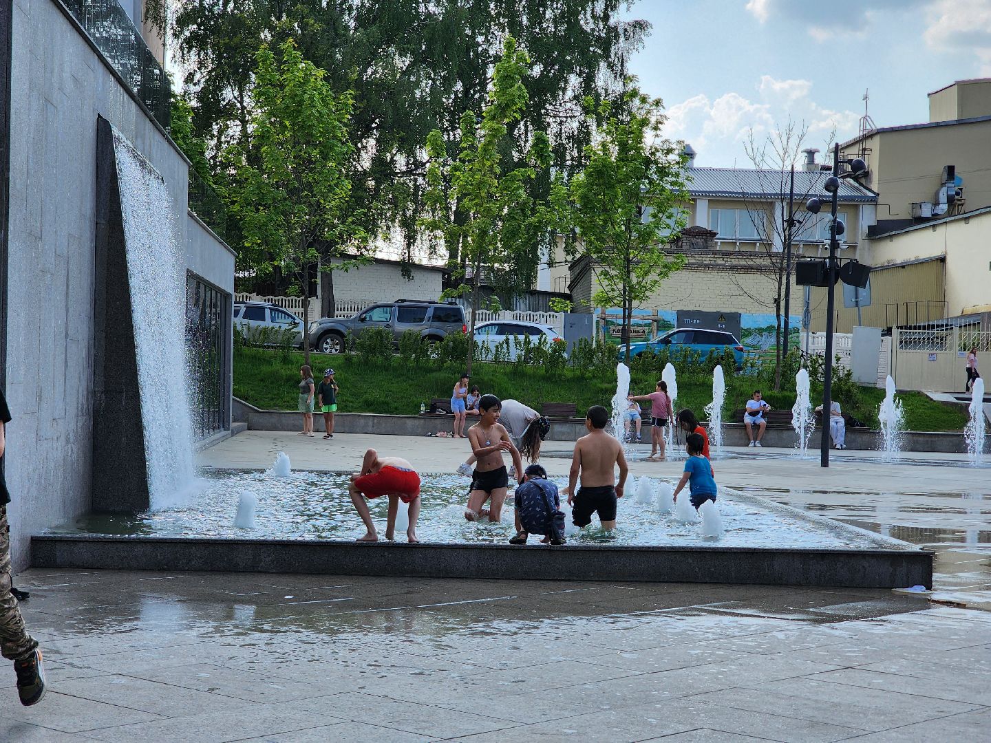 Фонтанная площадь, лето, погода, Ногинск, Богородский городской округ,