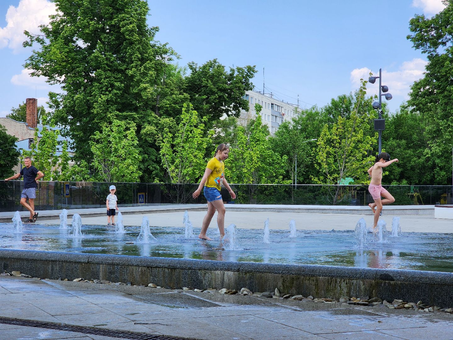 Фонтанная площадь, лето, погода, Ногинск, Богородский городской округ,