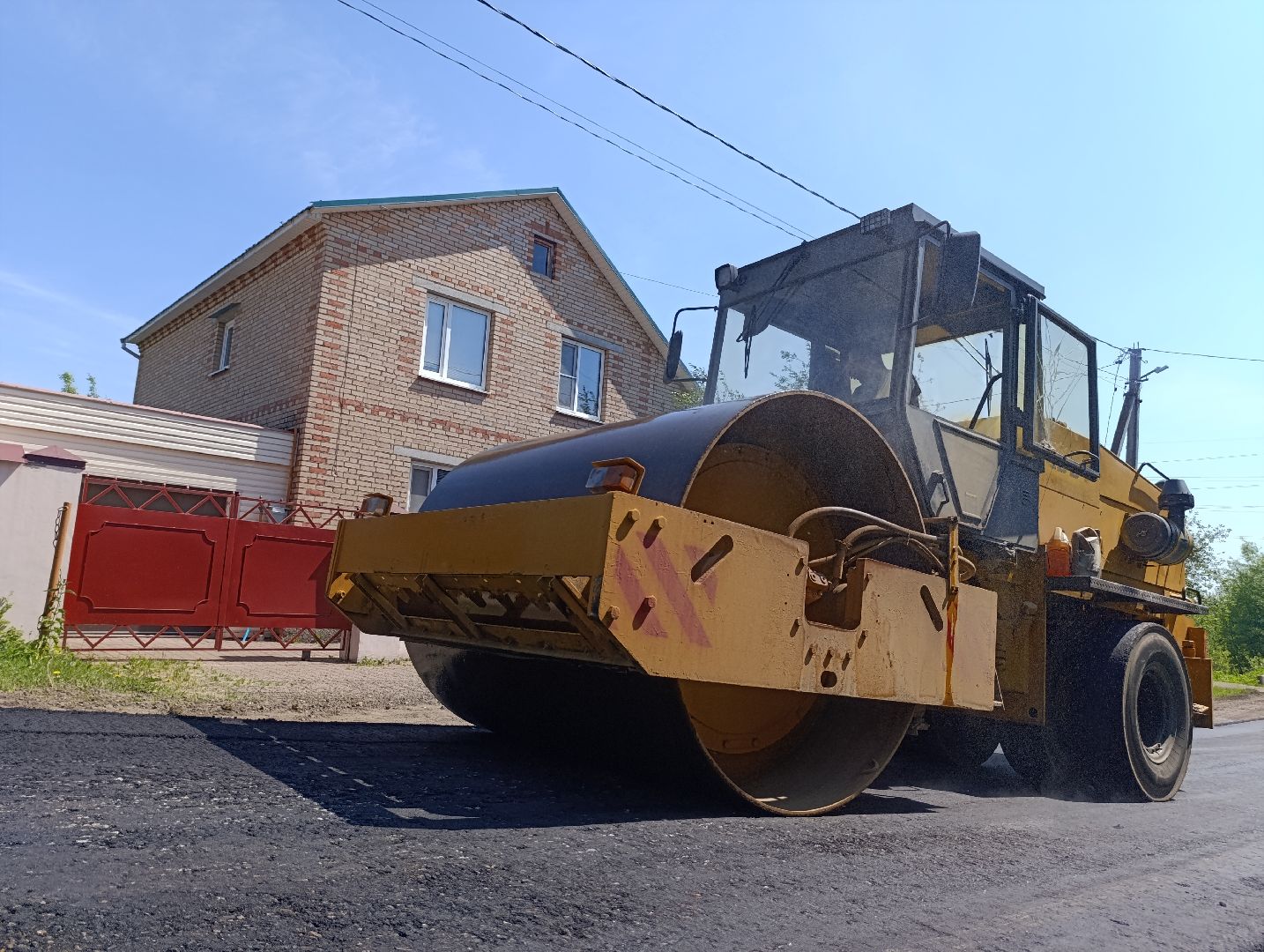 Бронницы, Ремонт дороги, Ремонт в Бронницах, Улица Рабочая, Новый асфальт, Укладка асфальта,