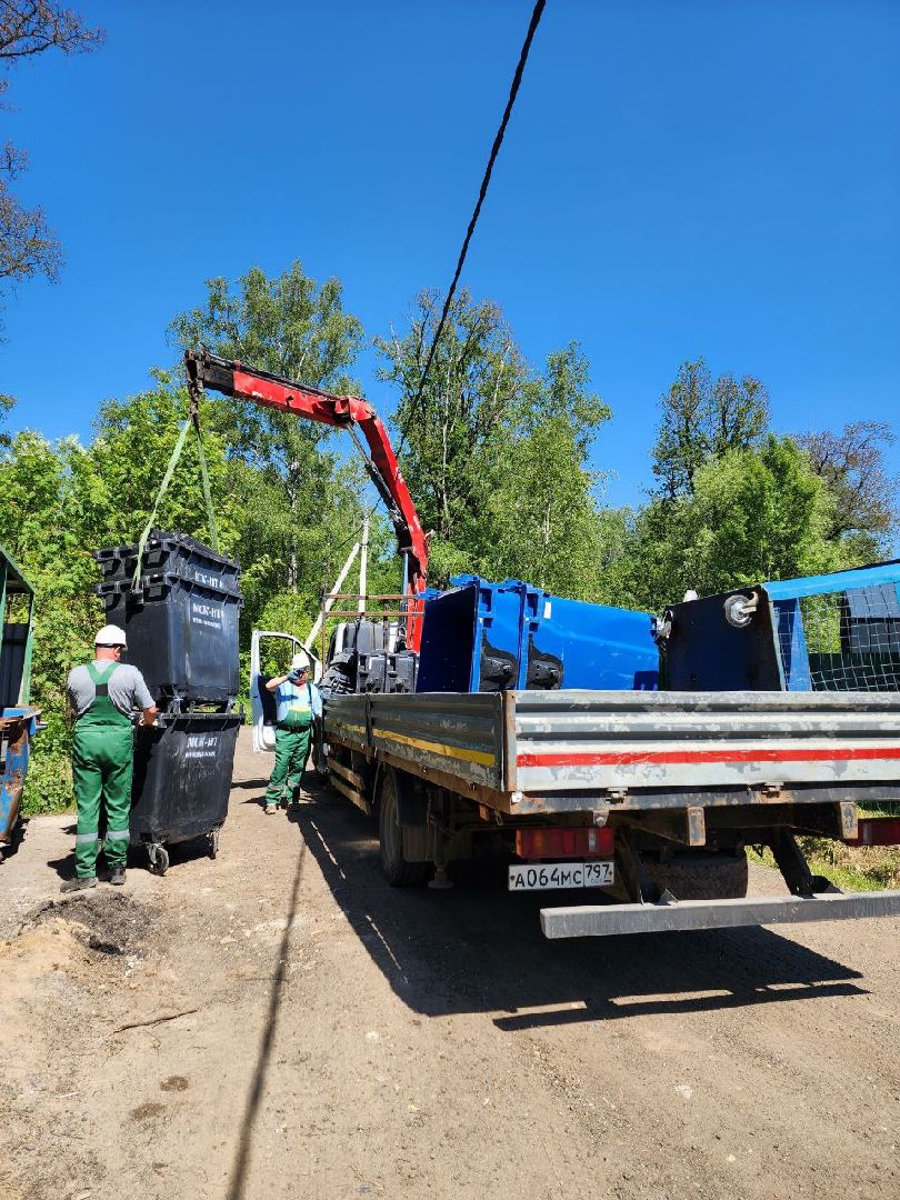 чехов, контейнерные баки, установка, администрация, мусорный контейнер, контейнерная площадка,