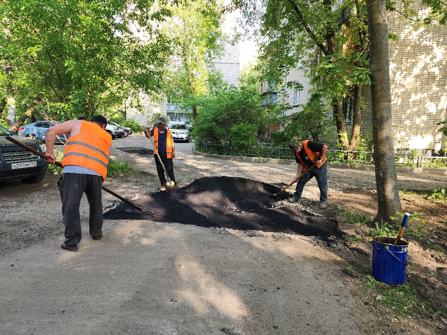 пушкино, благоустройство, ямочный ремонт, дворовая территория,