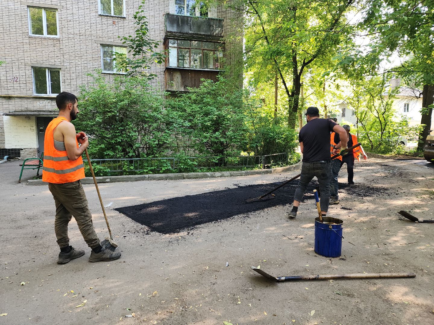 пушкино, благоустройство, ямочный ремонт, дворовая территория,