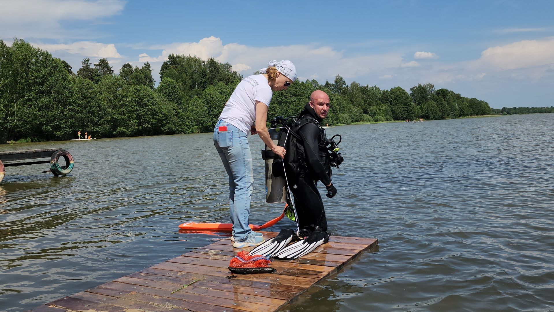 водолазы, экологическая акция, очистка водоемов, Бисерово, Богородский городской округ,