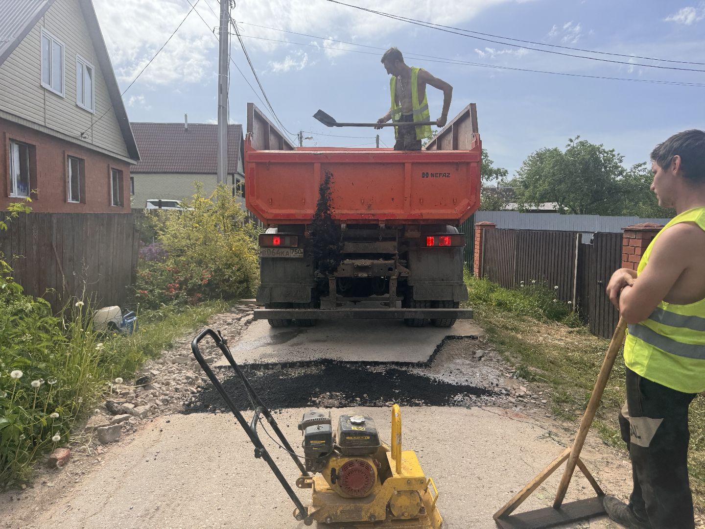 шаховская, коммунальная служба, ямочный ремонт,