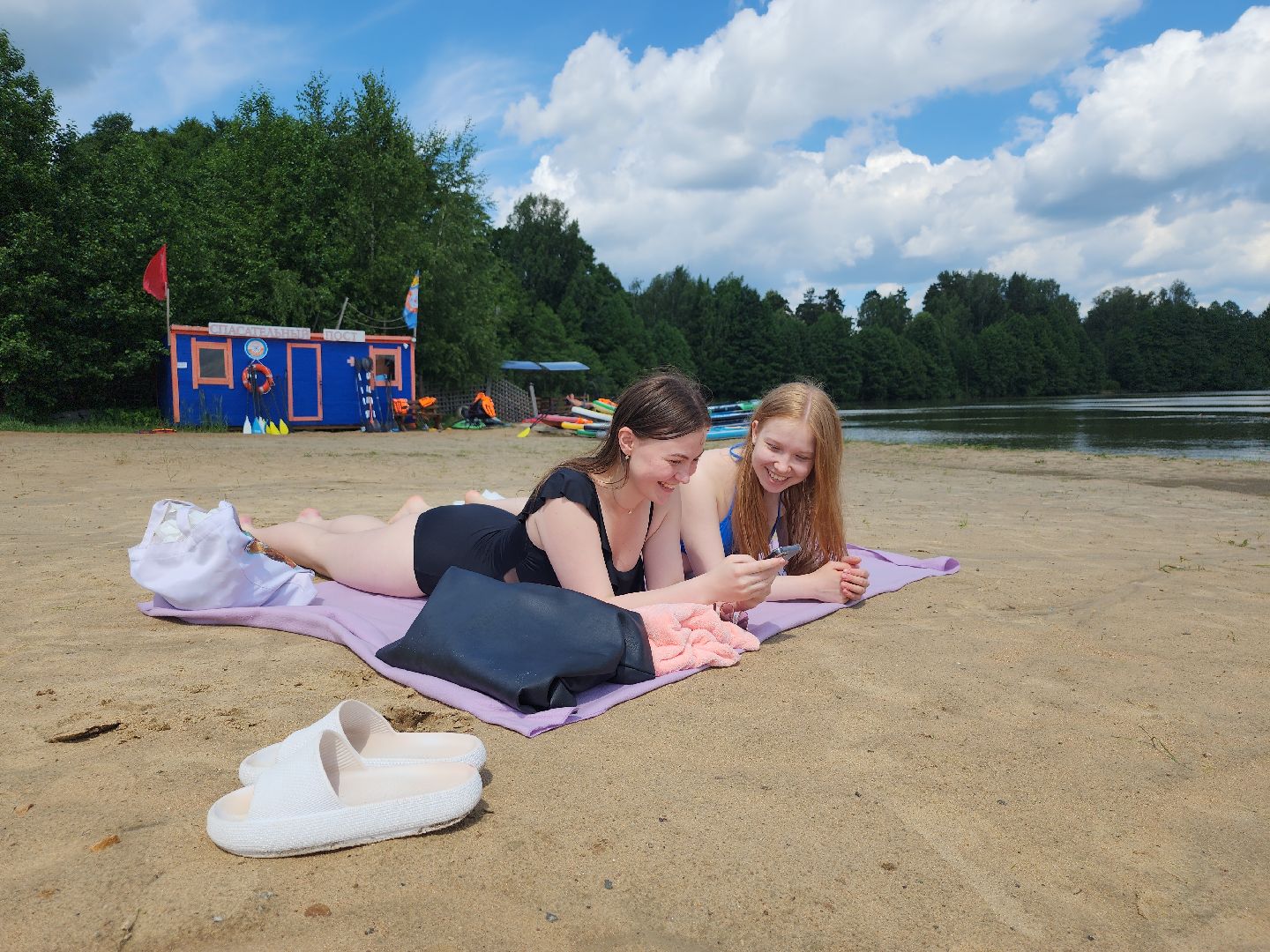 пляжный сезон, купальный сезон, озеро, Бисерово, Богородский городской округ,
