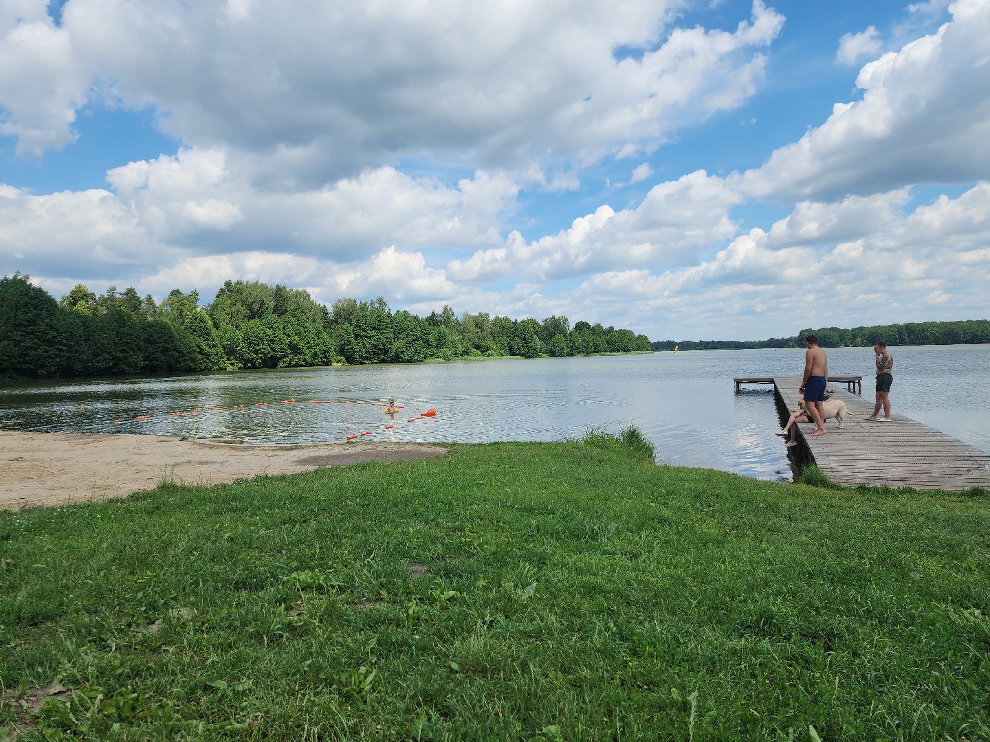 пляжный сезон, купальный сезон, озеро, Бисерово, Богородский городской округ,