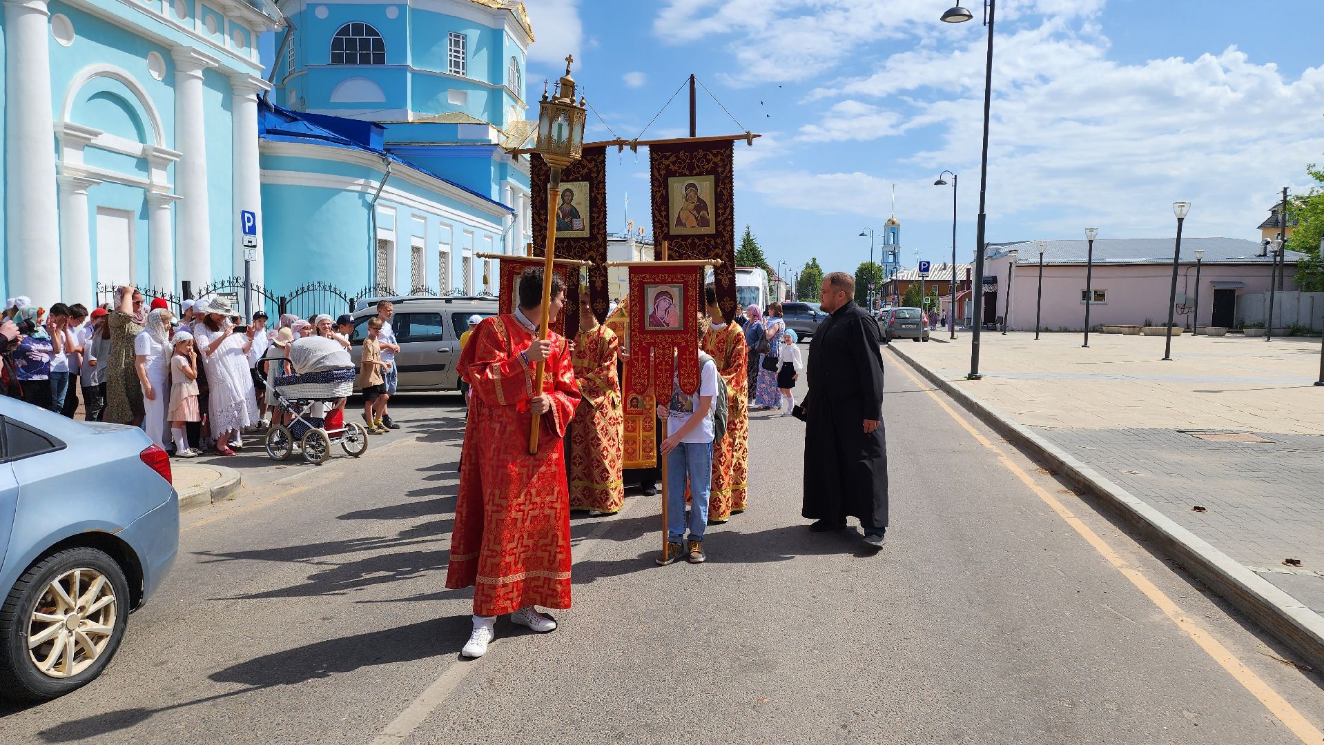 кашира, детский крестный ход, пасха, православие, церковь, преображенский собор, введенский храм,
