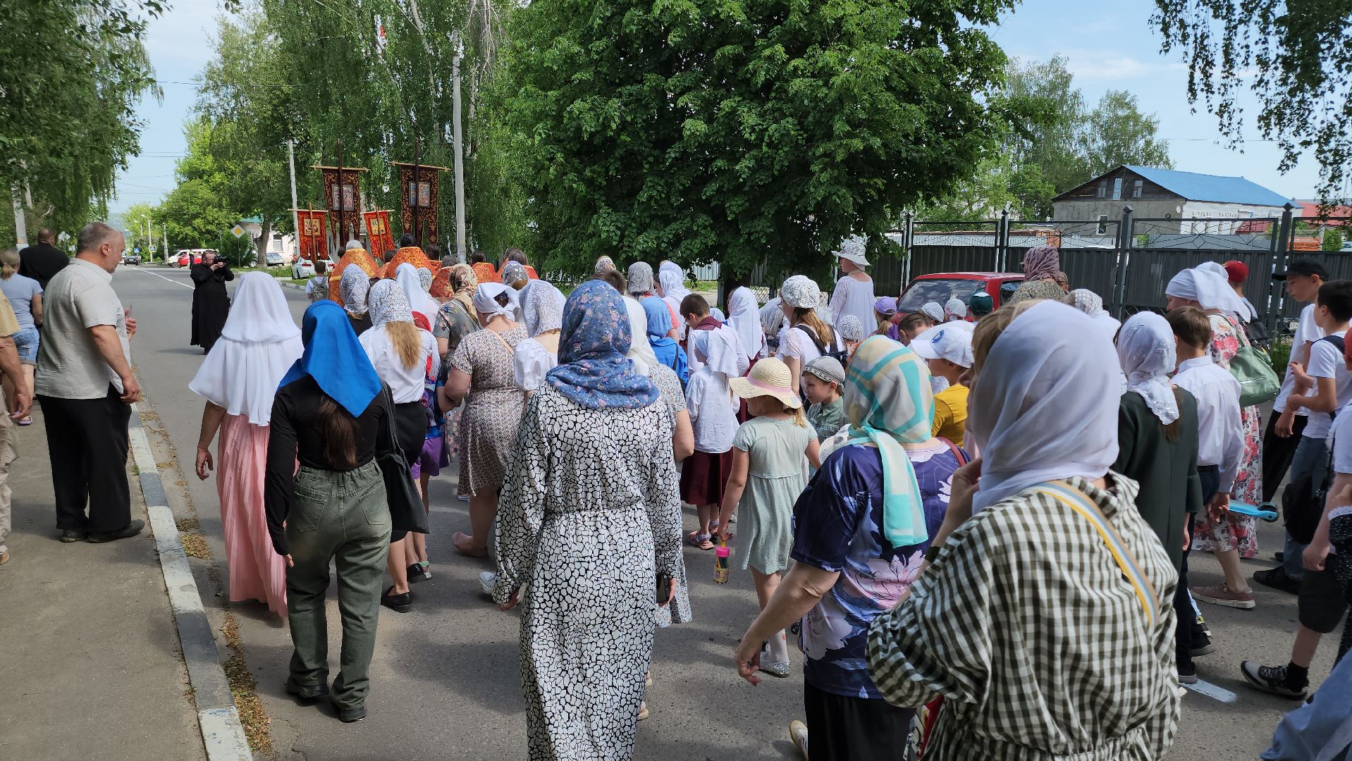 кашира, детский крестный ход, пасха, православие, церковь, преображенский собор, введенский храм,