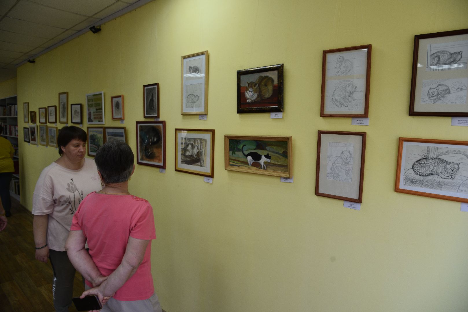 лотошино, лотошинская библиотека, выставка картин, культура,