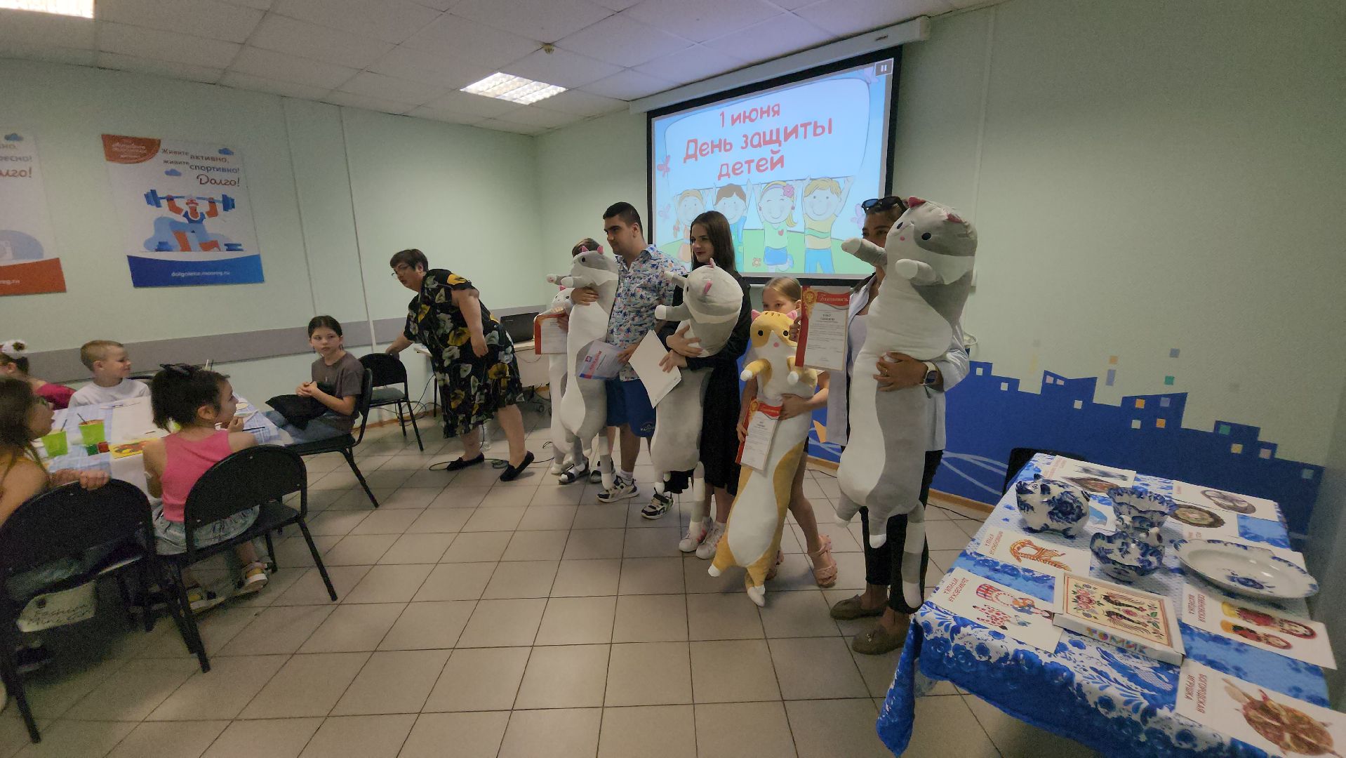 долгопрудный, день защиты детей, гжель, промыслы, общественники, мастер класс,