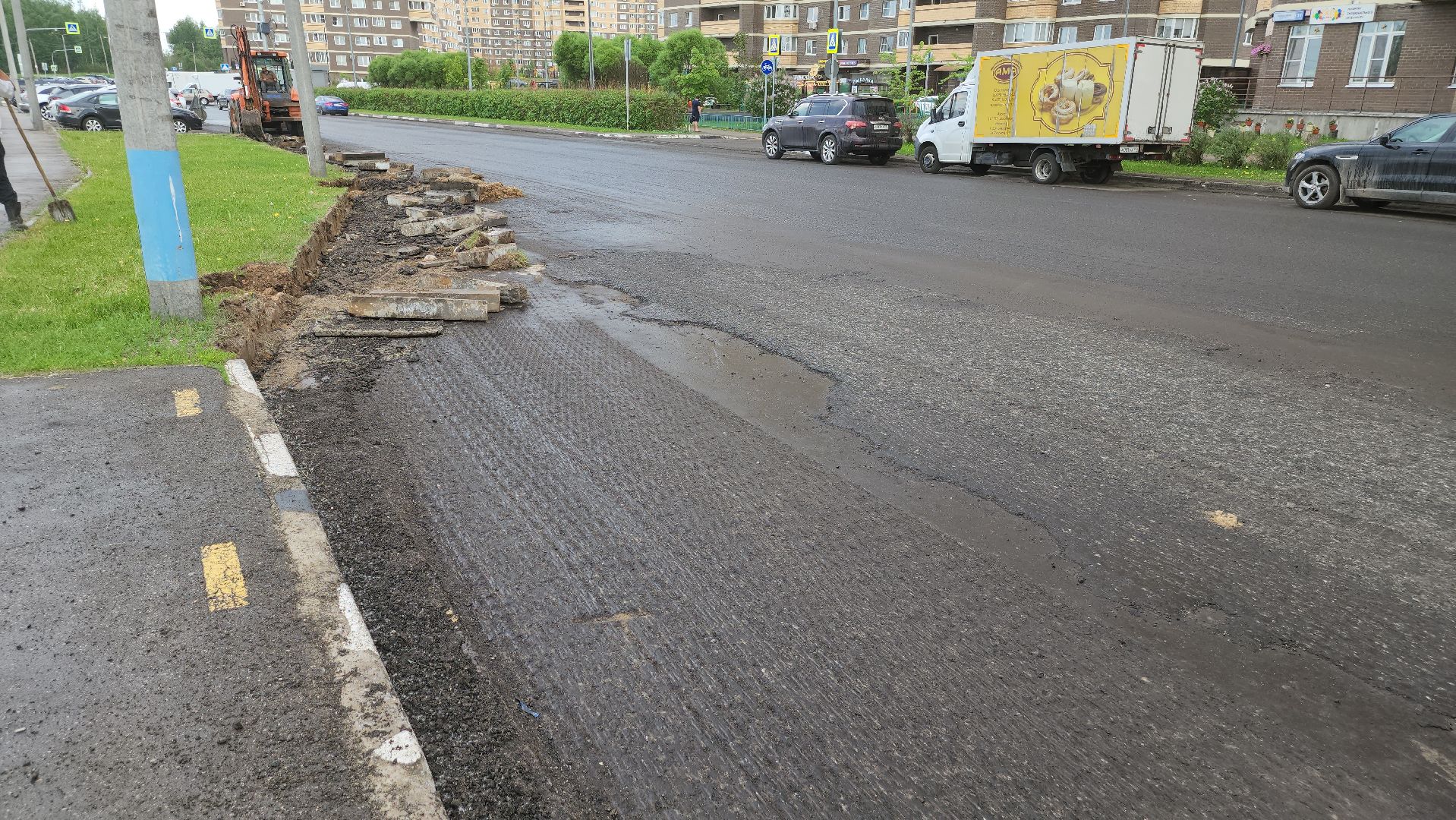 долгопрудный, бордюр, ремонт, асфальт, благоустойство,