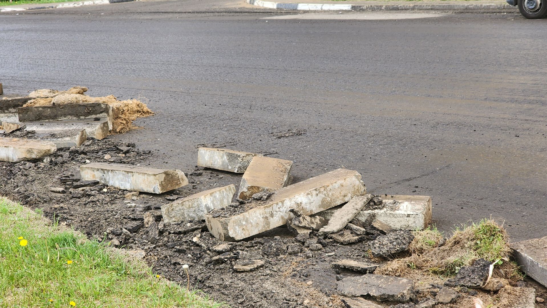 долгопрудный, бордюр, ремонт, асфальт, благоустойство,