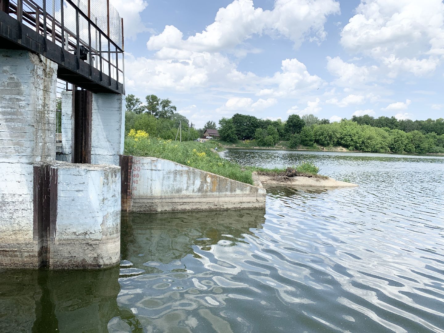 Балашиха, Подмосковье, Река Вьюнка, Село Новый Милет, водоемы, плотина, гидротехнические сооружения,