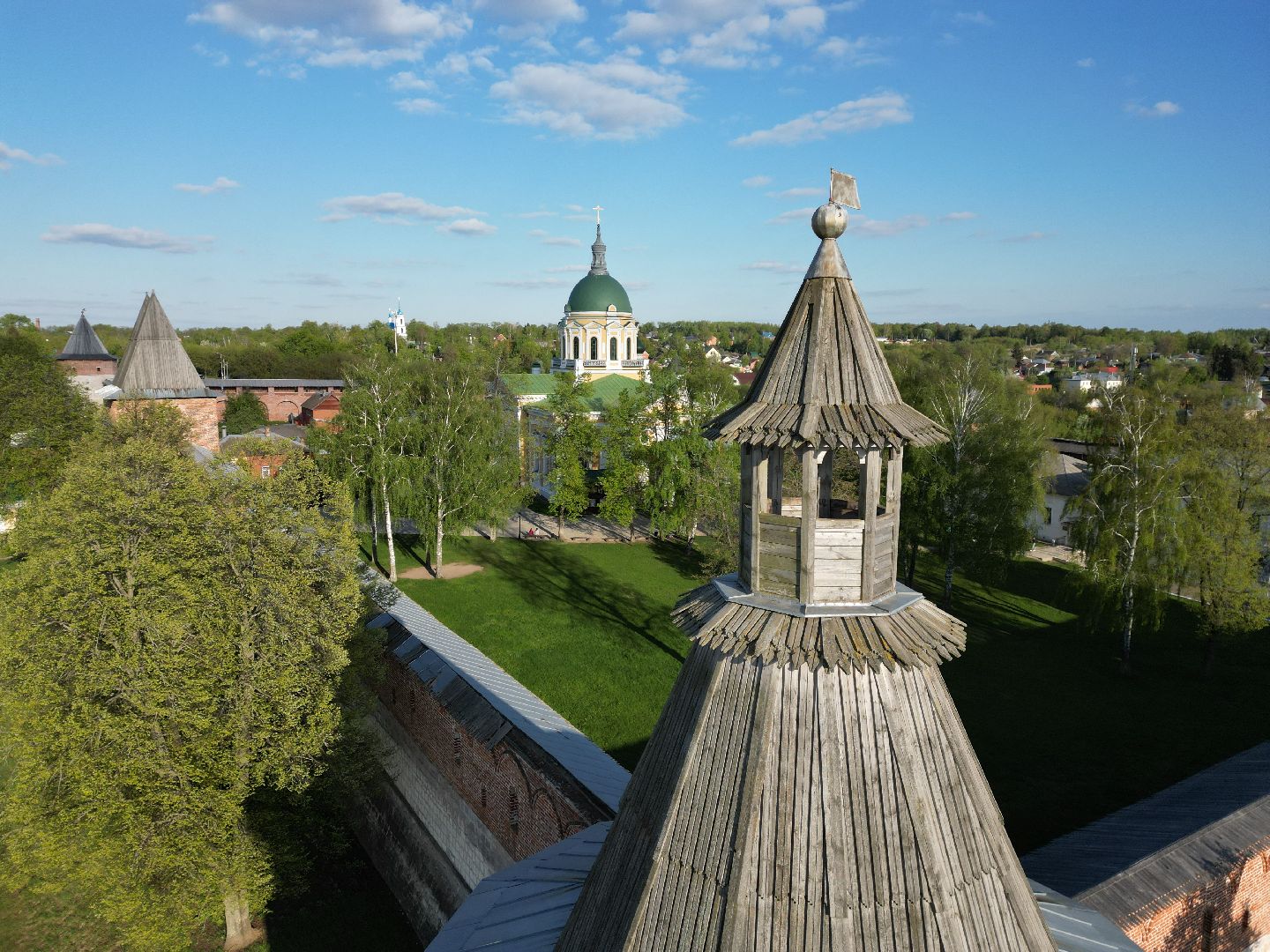видео с коптера, зарайск, культура,