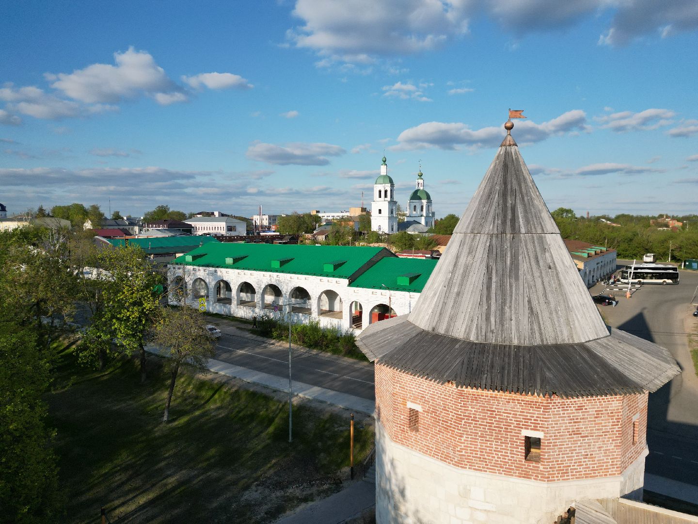 видео с коптера, зарайск, культура,