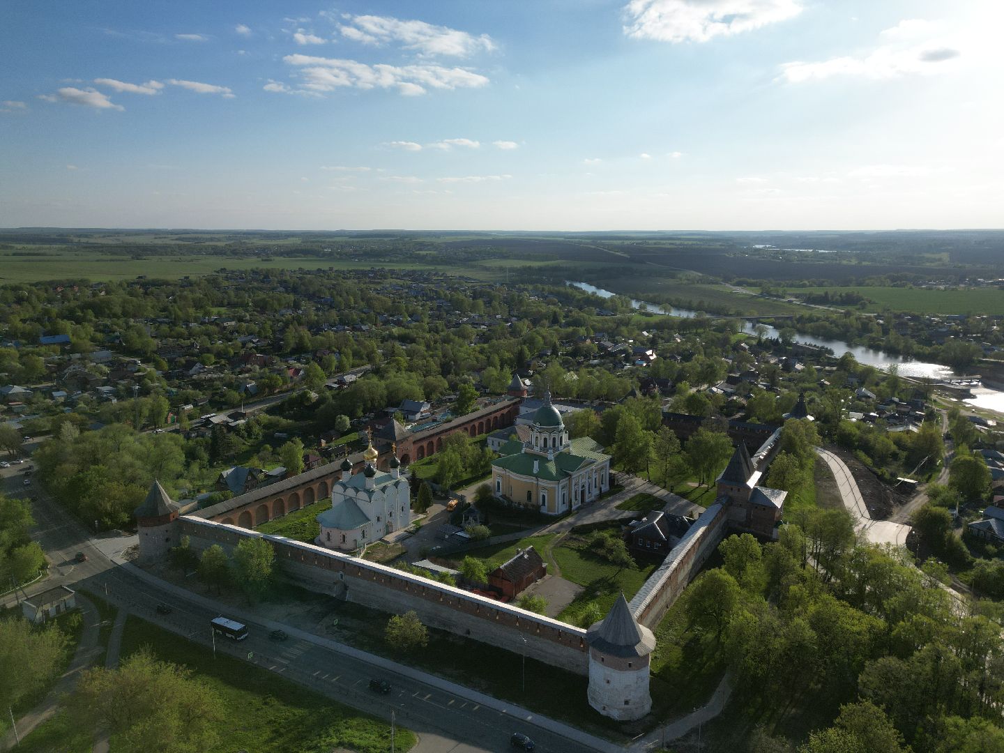 видео с коптера, зарайск, культура,