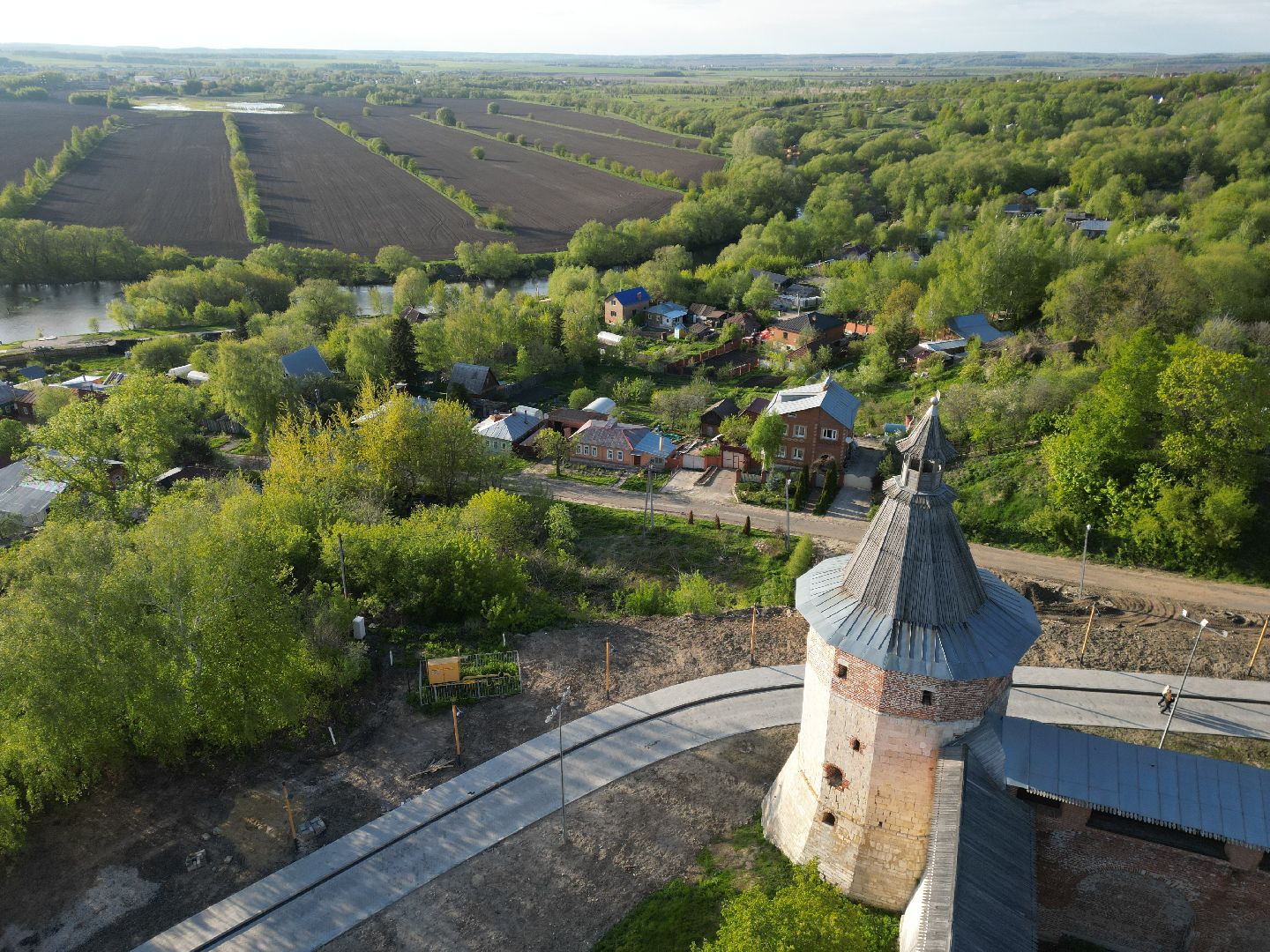 видео с коптера, зарайск, культура,