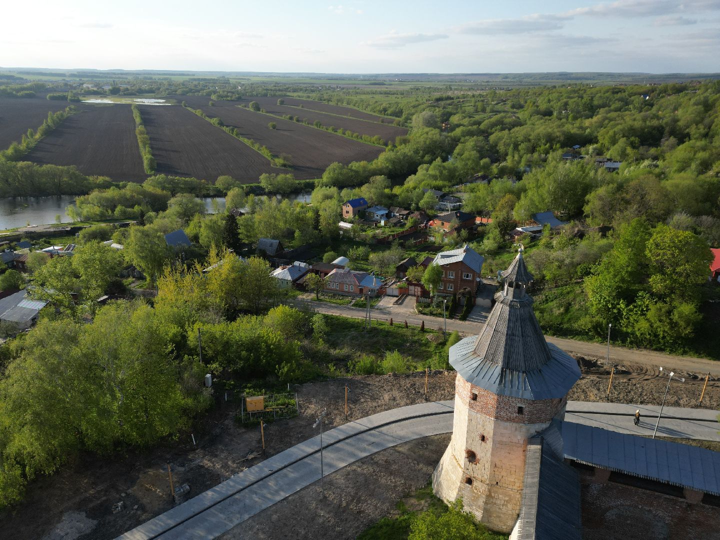 видео с коптера, зарайск, культура,