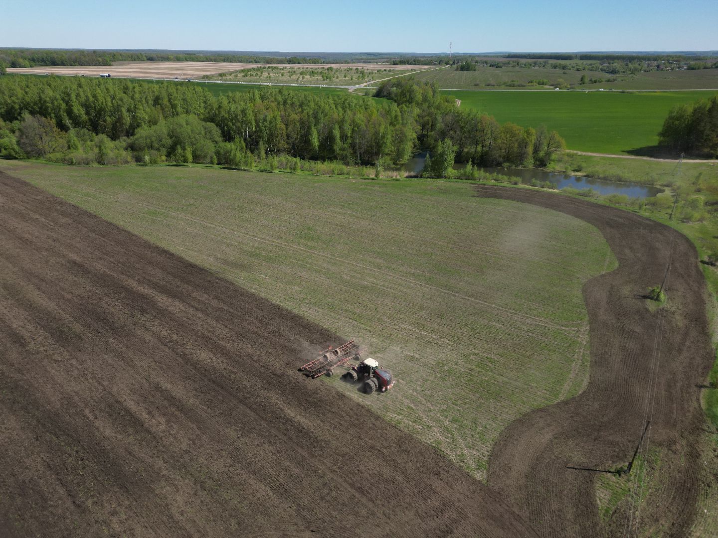 видео с коптера, серебряные пруды, посевная,