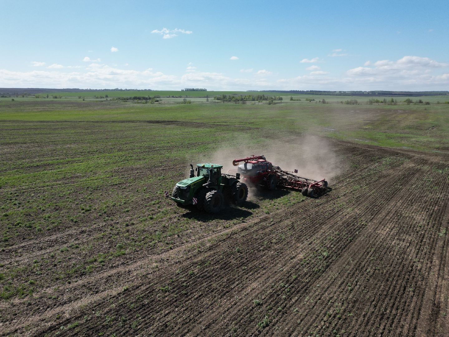 видео с коптера, серебряные пруды, посевная,