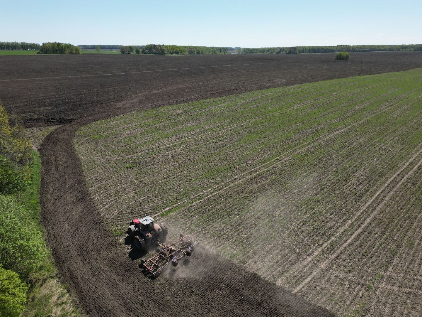видео с коптера, серебряные пруды, посевная,