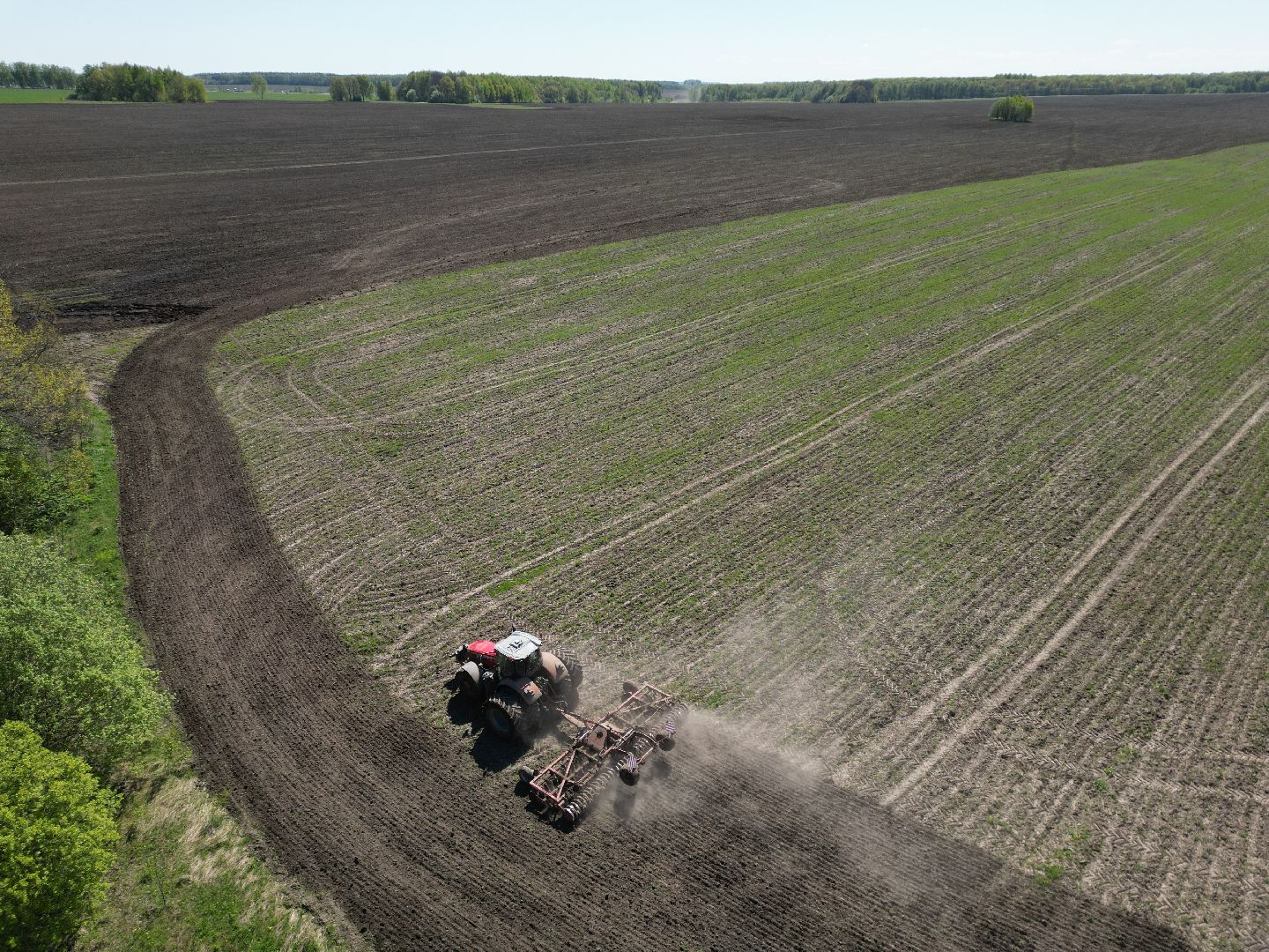 видео с коптера, серебряные пруды, посевная,