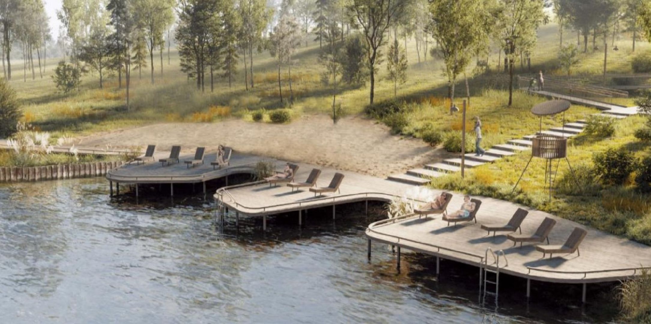 Солнечногорск, благоустройство, набережная, зона отдыха, озеро Сенеж