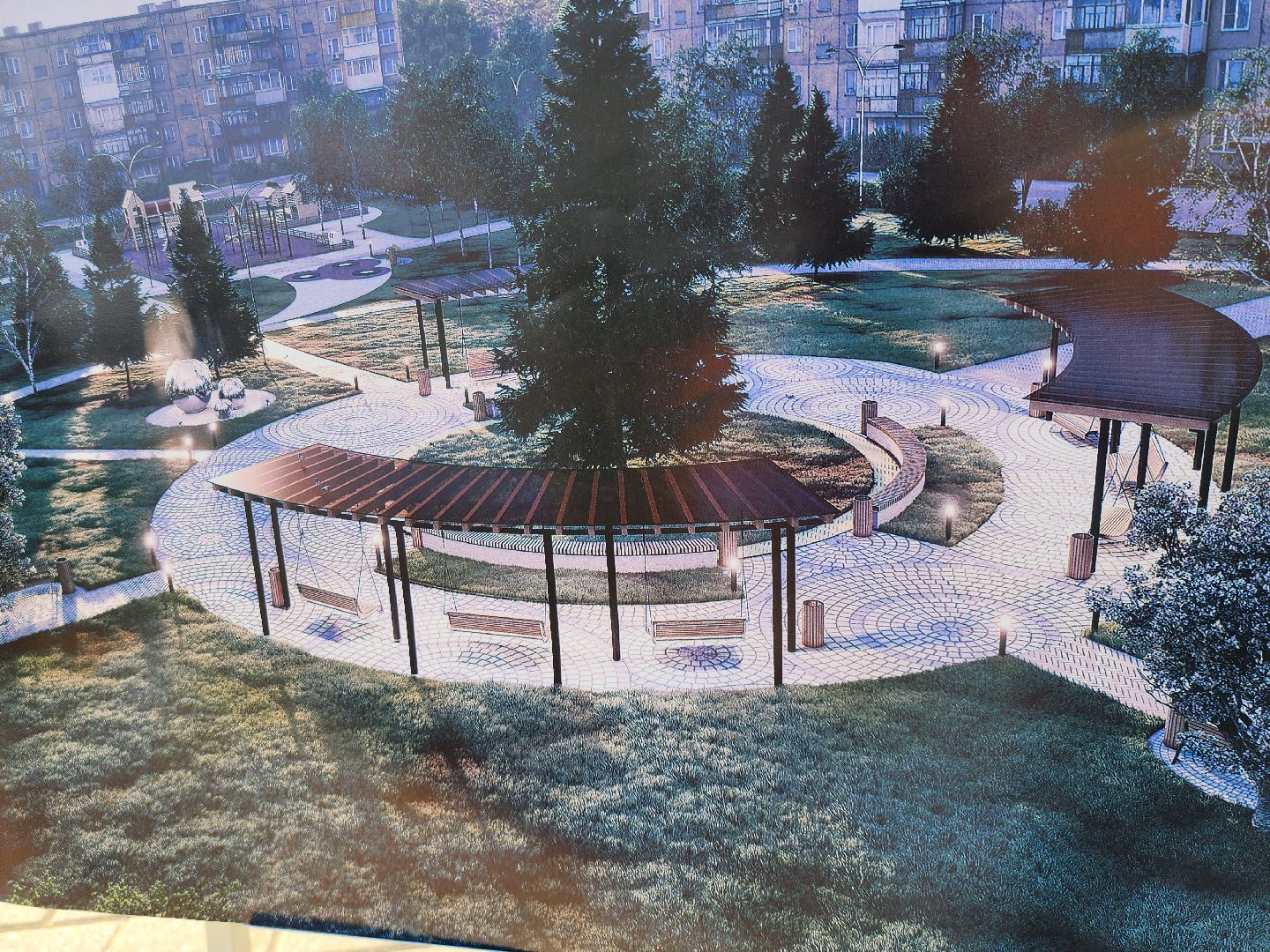 сквер, сквер Солнышко, колюбакино, благоустройство, реконструкция сквера, руза, рузский городской округ,