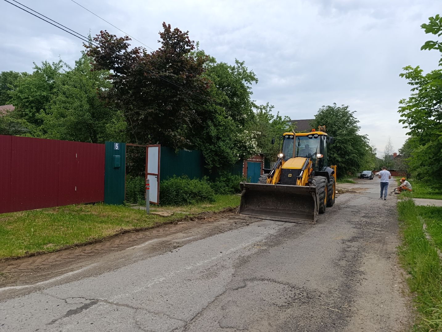 Бронницы, Ремонт дороги, Огородный переулок, Новый асфальт, Подготовка к укладке асфальта,