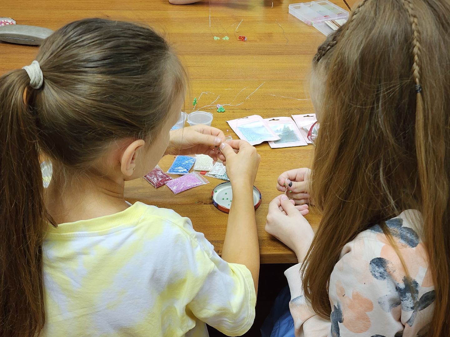 Лобня, детская библиотека, Бисер, рукоделие, дети, творчество,