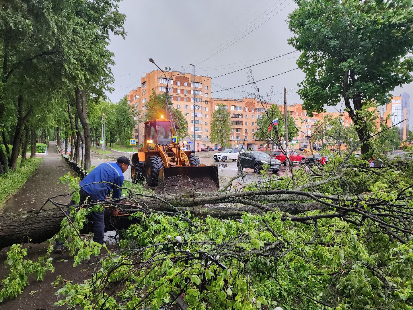 красноармейск, г.о. пушкинский, ликвидация последствий непогоды, дороги,
