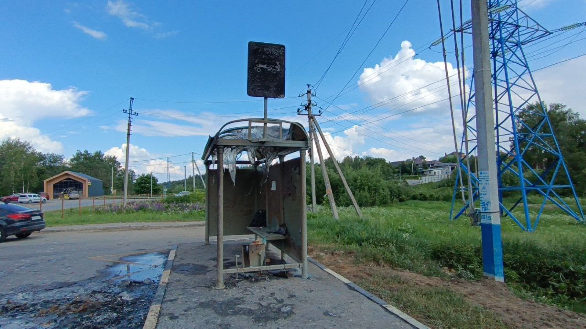 пожар, автобус,