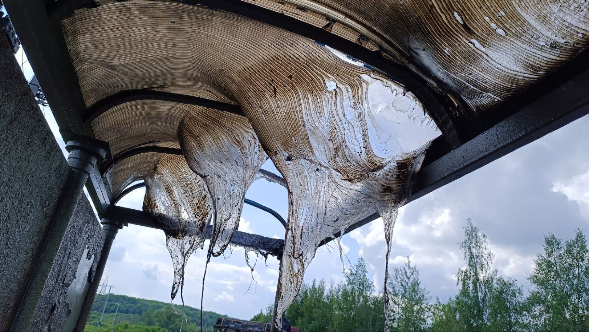 пожар, автобус,