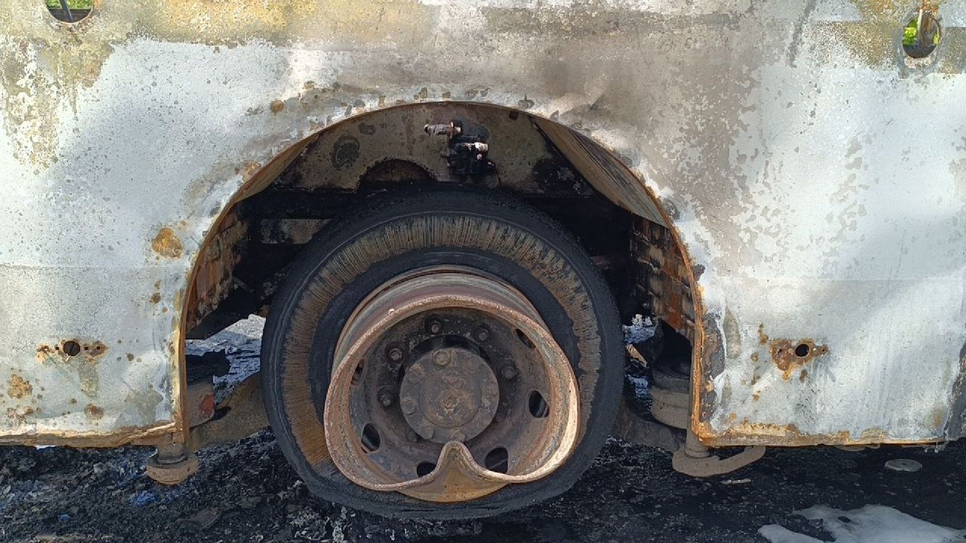 пожар, автобус,