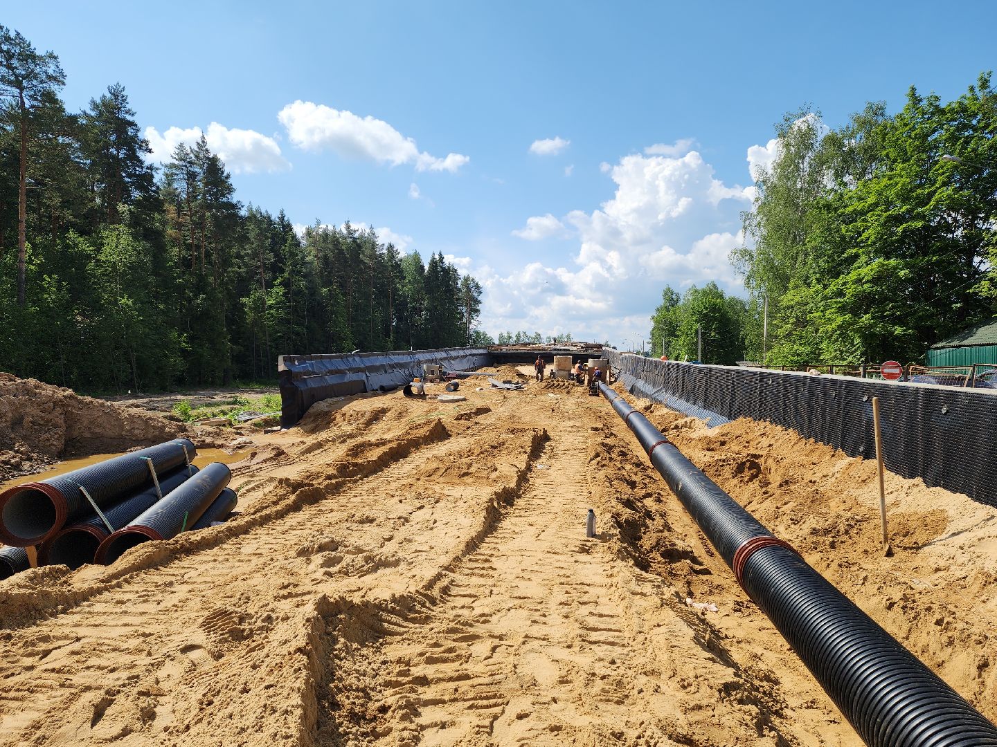 красногорск,аникеевка, путепровод, стройка,