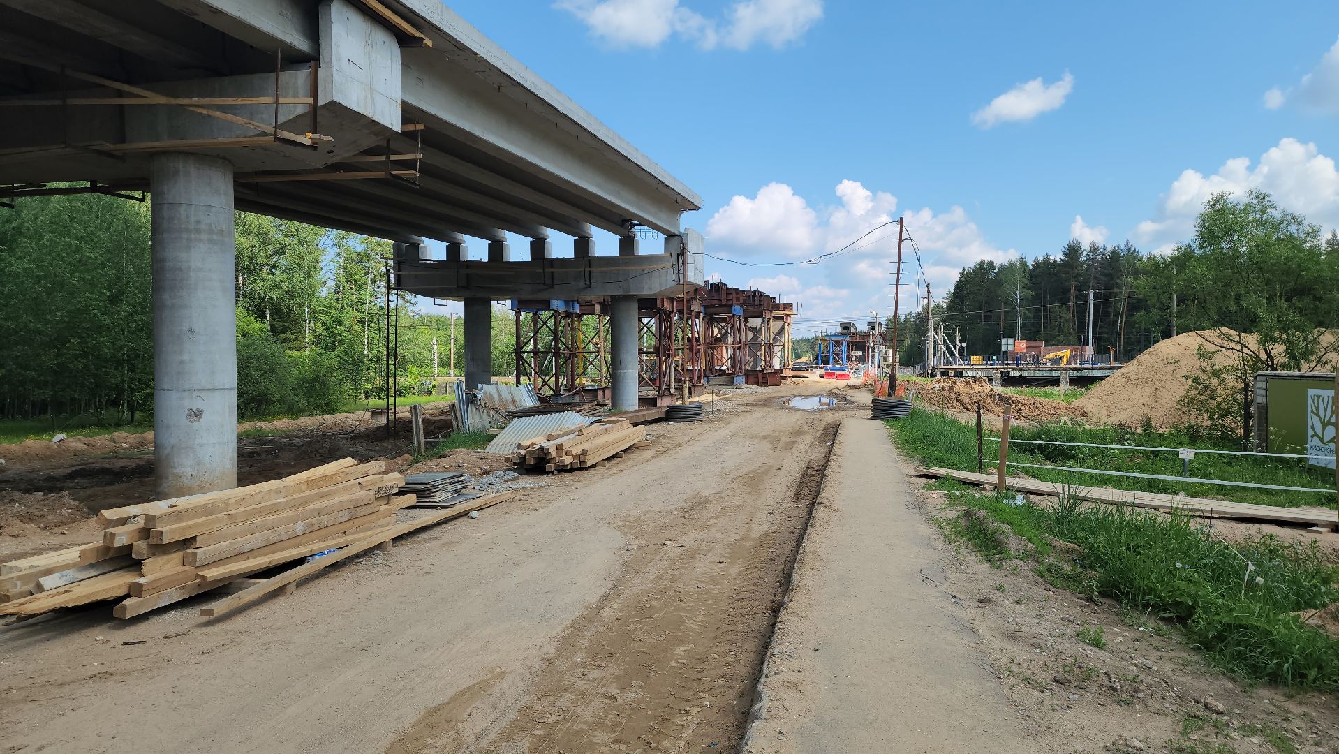 красногорск,аникеевка, путепровод, стройка,