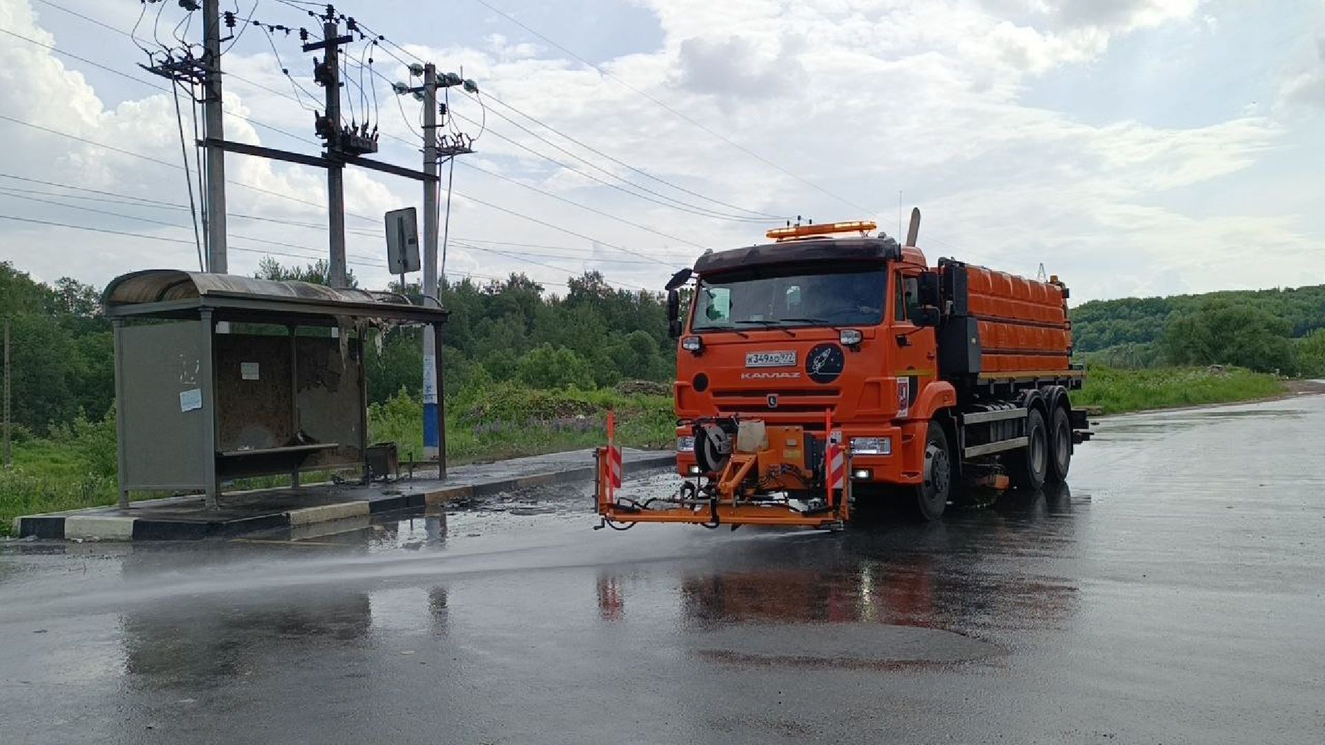 пожар, дорога, автобус,