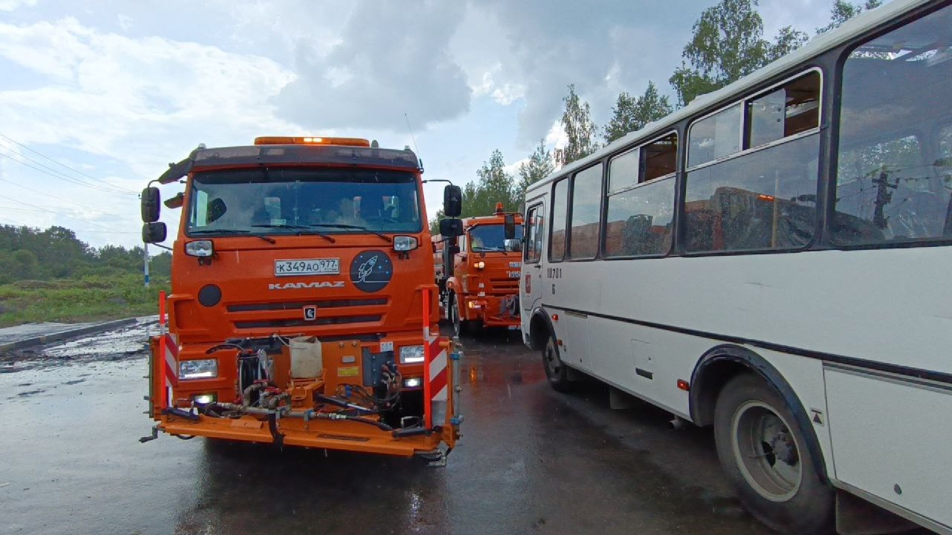 пожар, дорога, автобус,